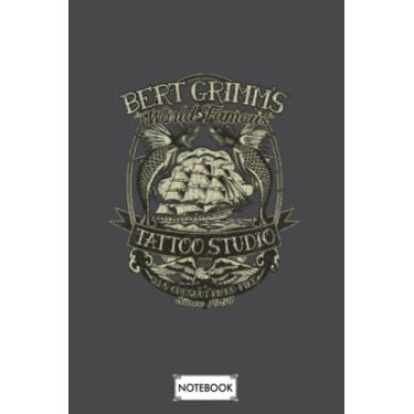 Imagem de Bert Grimms World Famous Tattoo Studio 1954 A77821 Notebook: Diary, Planner, Matte Finish Cover, Lined College Ruled Paper, 6x9 120 Pages, Journal