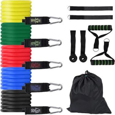 Imagem de Kit 5 Mini Band, Elastico para Exercicio, Elasticos Extensor Treino Em Casa Exercícios Malhar, Musculação Fisioterapia