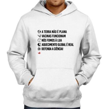 Imagem de Moletom Defenda a ciência! - Foca na Moda, Branco, G