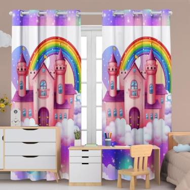 Imagem de Cortina Infantil 3,00x2,20 Decoração Divertida para Quarto de Criança (Castelo)