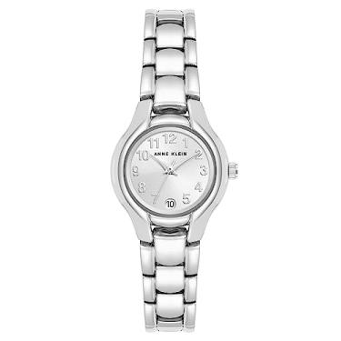 Imagem de Anne Klein Relógio feminino com função de data, Prata