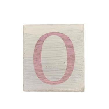 Imagem de Cubo Branco Letra Rosa Bebê Festa Chá de Bebê Decoração 8x8x8 Cm Mdf M