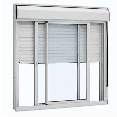 Imagem de Janela Com 2 Folhas De Correr E Persiana Integrada 1,00x2,00 Aluminio 