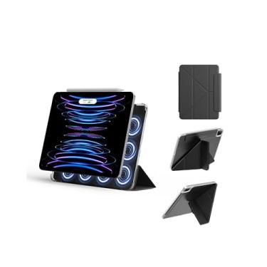 Imagem de Capa magnética compatível com iPad Pro de 11 polegadas (2018/2020/2021/2022) 4ª/3ª/2ª/1ª, capa protetora fina e leve com quatro cantos, estilo origami, paisagem e retrato