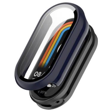 Imagem de Nandos-Store - Capa Case Bumper de proteção compatível com Mi Band 8/7 / 6/5 / 4/3 (Azul Petróleo, BAND 8)