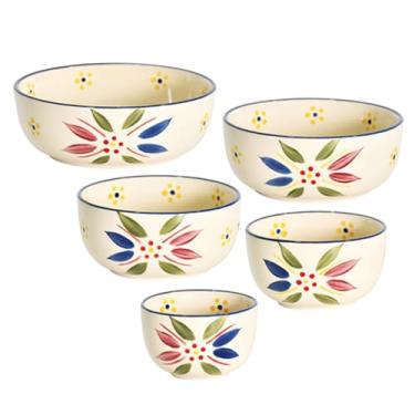 Imagem de temp-tations by Tara Conjunto de 5 tigelas de cerâmica, confetes do Velho Mundo - Copos pequenos para molho de soja, sobremesa, mini tigelas de servir e acessórios para tábuas de charcutaria