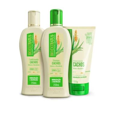 Imagem de Kit Bio Extratus Cachos (250mL) Shampoo, Condicionador e Finalizador