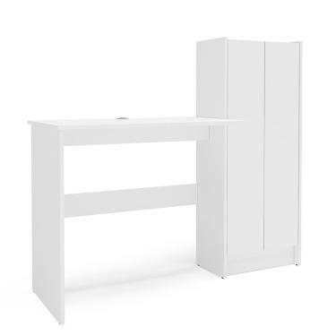 Imagem de Mesa Manaus 2 Portas 2 Prateleiras Politorno Branco