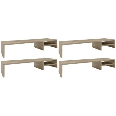 Imagem de Kit 04 Suportes Para Monitor Stand Home Office Lap 90 Cm L03 Amadeirado - Lyam