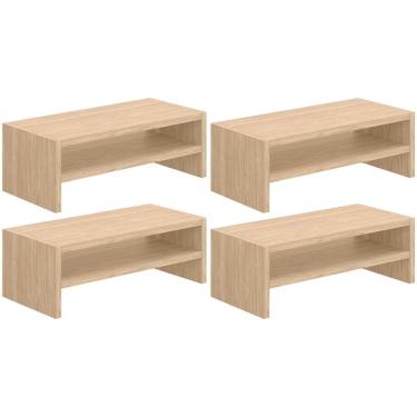 Imagem de Kit 04 Suportes Para Monitor Stand Home Office Lap 63 Cm L03 Amadeirado - Lyam