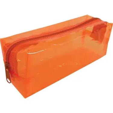 Imagem de Estojo Retangular Transparente Kit Big Laranja