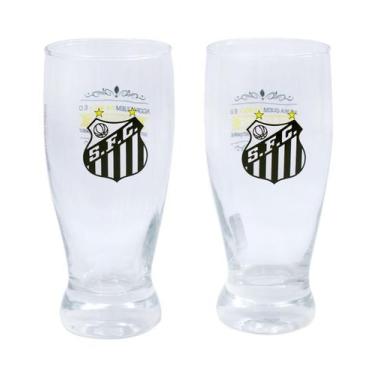 Imagem de Jogo com 2 Copos Lager 350ml  Santos FC - Mileno
