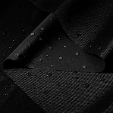 Imagem de Tecido de nylon à prova d'água 600D, tecido de 150 cm de largura por quintal, material macio e leve ao ar livre, material preto à prova d'água para almofada de cadeira, capa de móveis, toldo costura