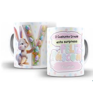 Imagem de Caneca branca Alfabeto páscoa (Y)