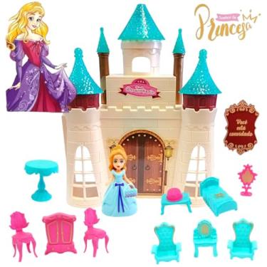 Imagem de Castelo Encantado de Princesa com Boneca, Móveis e Acessórios, Conjunto de Brinquedo
