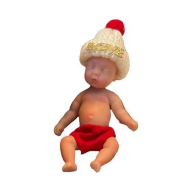 Imagem de 11cm Realista Macio Silicone Vinil Reborn Boneca Mini Bebê Recém-nasci