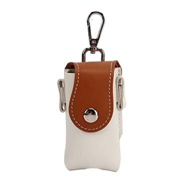 Imagem de Bolas De Golfe Malote Portátil PU Durável Metal Botão Moda Golf Ball Holder para Fãs De Golfe Suprimentos (Marrom)