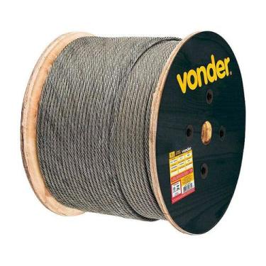 Imagem de CABO DE AÇO VONDER FIBRA GALVANIZADO 6X7 100M 7,94mm 5/16"