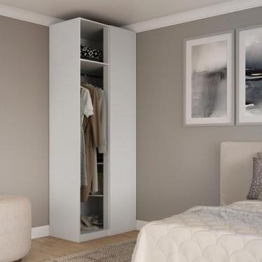 Imagem de Closet Modulado de Canto Reto Sem Portas Altezza Belmax, Branco