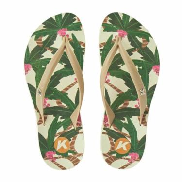 Imagem de Chinelo Kenner Ibiza Hula Feminino - Off White e Marrom - 37