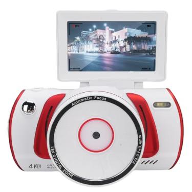 Imagem de Zopsc Câmera Digital 4K de 64MP Com Zoom de 18x, Wi -Fi e 3in Slip Screen, Anti Shake, Câmera Retro de Foco Automático para Vlogging de Selfie, Viagens, Vídeos Domésticos (Branco)