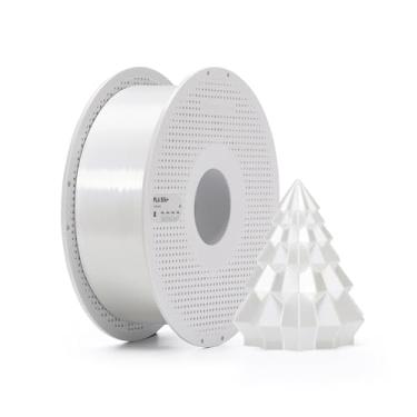 Imagem de Filamento Impressora 3d Bambu Lab Pla Silk+ 1kg 1,75mm Carretel Reutilizável Cor Branco 13110