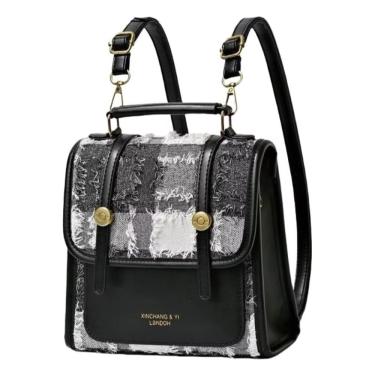 Imagem de Mochila SANMU para mulheres retrô, elegante, veludo, estilo doce