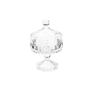 Imagem de Potiche com Pé Wolff Louise Cristal 14x23cm Acabamento Premium