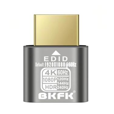 Imagem de Plugue fictício hdmi 4K - adaptador de exibição para HDMI, janela virtual Luna Display para emulador doméstico - Dummy, displayport Headless dummie dongle1080P 120Hz (NOVO-4K-HDR (padrão1920X1080@60HZ