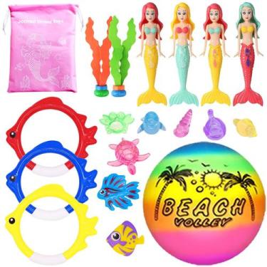 Imagem de Conjunto JOINBO de brinquedos para piscina de mergulho, 18 unidades co