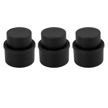 Imagem de Zhjvihx Tampa de Garrafa de Bebida, 3pcs Soda Bottle Stopper Eco Friendly for Beverage Garrafs (Preto)