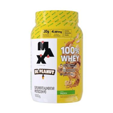 Imagem de 100% Whey Concentrado Dr. Peanut Sabor Paçoca - Pote 900g Max Titanium