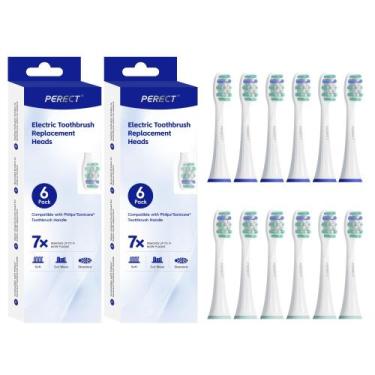 Imagem de Cabeças de escova de dentes de reposição PERECT Soft, pacote com 12 un