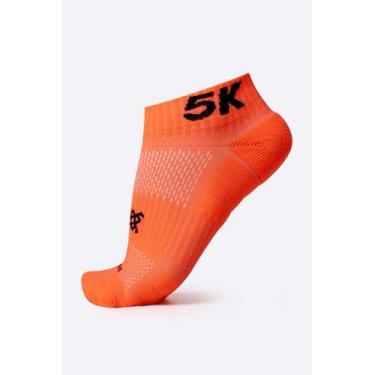 Imagem de Meia Curta para Corrida HUPI - Running Pro 5K Laranja Neon, Alaranjado