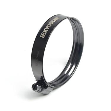 Imagem de Kyostar Braçadeira de camada dupla americana ajustável aço inoxidável titânio azul braçadeira diâmetro ranger, 55-75 mm