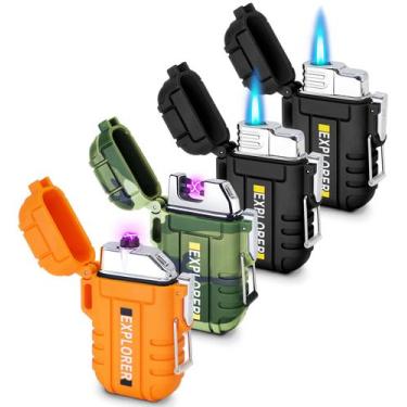 Imagem de Isqueiro Laffizz impermeável à prova de vento USB recarregável