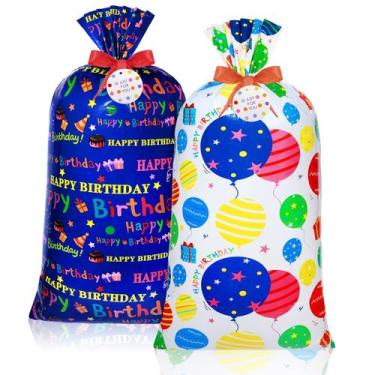 Imagem de Sacos de presente Teling Extra Large Jumbo 70x40cm com gravata de cord