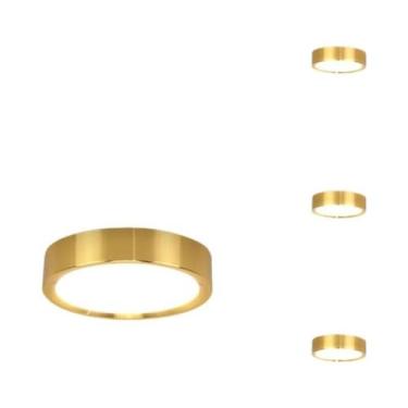 Imagem de Luz De Teto LED Dimerizável Dourada 5W-25W Para Sala De Estar Cozinha 