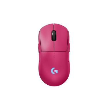 Imagem de Mouse Gamer Sem Fio Logitech G PRO 2 LIGHTSPEED para Destros ou Canhotos, 4 Botões Programáveis e Removíveis, Sensor Hero 2 44K DPI, Carregamento USB-C, PC/Mac - Magenta