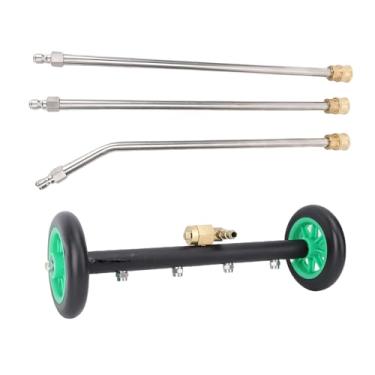 Imagem de Luocute 17,7 Em Kit de Limpeza de Material Rodante, Sob a Fixação Arruela de Pressão Lavadora de Carros 4000 Psi 2,5 Gpm Com 4 Bicos 2 Rodas