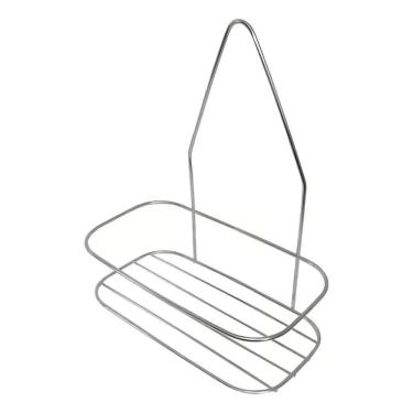 Imagem de Suporte Porta Shampoo Sabonete Simples Cromado Banheiro Pend