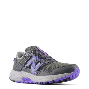 Imagem de New Balance Tênis de corrida feminino 410 V8 Trail, Cinza sombreado/índigo elétrico/preto, 7