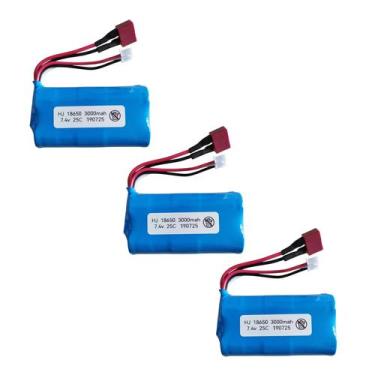 Imagem de Bateria 7.4v 3000mah Carrinho Wltoys 12428 18650 12423 10428 A959B A96