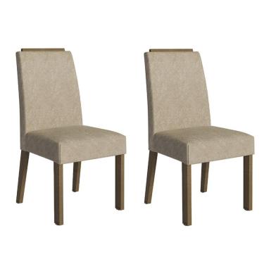 Imagem de Kit 2 Cadeiras De Jantar 4255 Com Espaldar Rustic-imperial Madesa