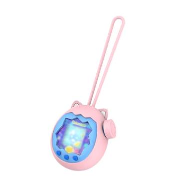 Imagem de Capa para Tamagotchi Paradise, FJIASTB Capa de silicone macio à prova de choque para crianças com cordão (rosa)
