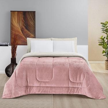 Imagem de Coberdrom Sherpa E Flannel Everest Queen Manta Alta 150g 01 Peça - Rosa Secreto