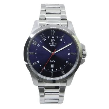 Imagem de Relógio Masculino de Aço Tuguir Analógico Infinity 6117H Prata e Azul