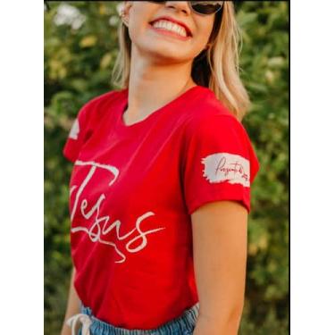 Imagem de T-Shirt Feminina "JESUS" - Presente de Deus, P