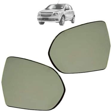 Imagem de Kit 02 Lente Espelho Retrovisor Base GM Agile 2010 Até 2015 Original -