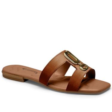 Imagem de Rasteirinha  Feminina Mississipi Confortável Bico Quadrado Moda Casual Sandália sem salto MF692